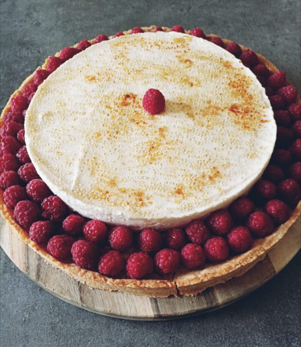 Tarte chiboust aux framboises